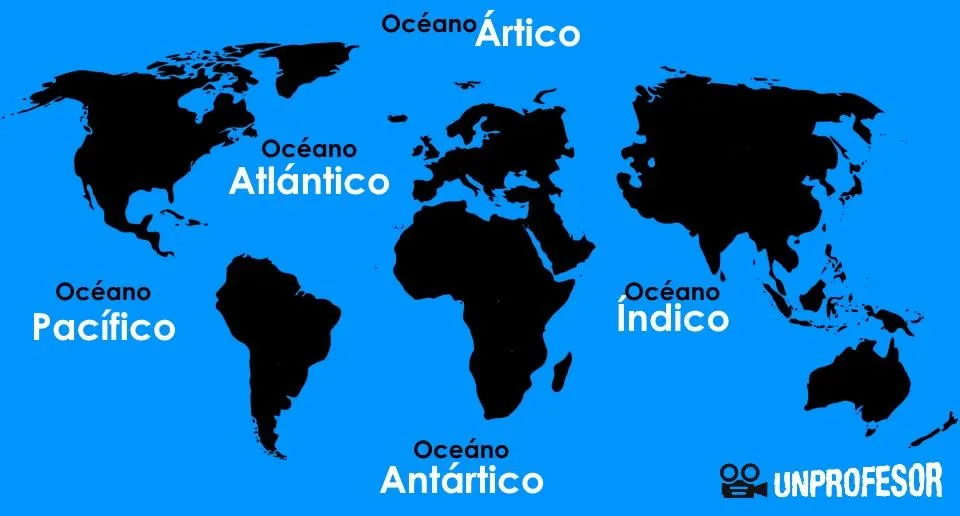 Nombres de los océanos del mundo - ¡Con mapas!