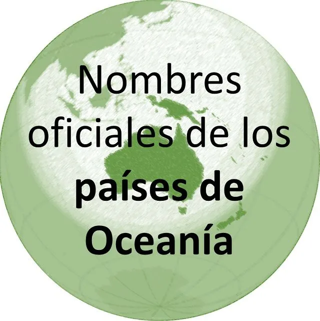 Nombres oficiales de los países de Oceanía - Saber es práctico