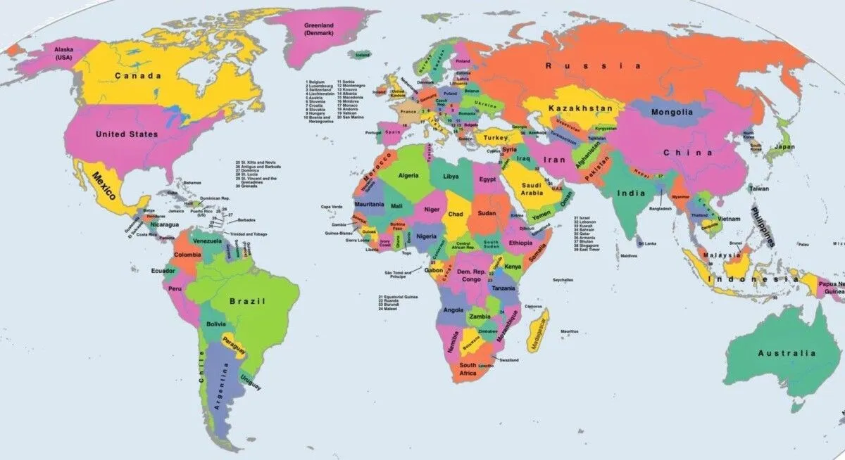 Nombres de países - GeoViajeros.com