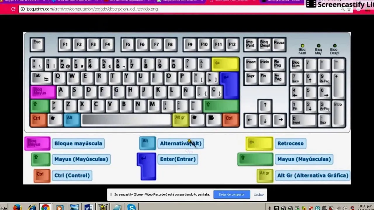 Los nombres de las teclas especiales del teclado del computador - YouTube