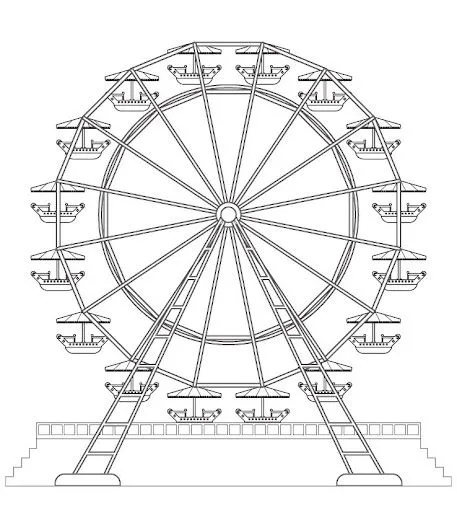 Noria para colorear - Imagui