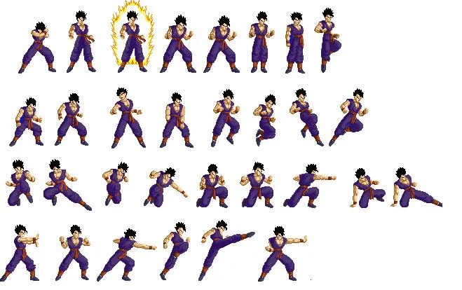 NORMAL GOHAN SPRITE SHEET by MAJIN-LORD on DeviantArt