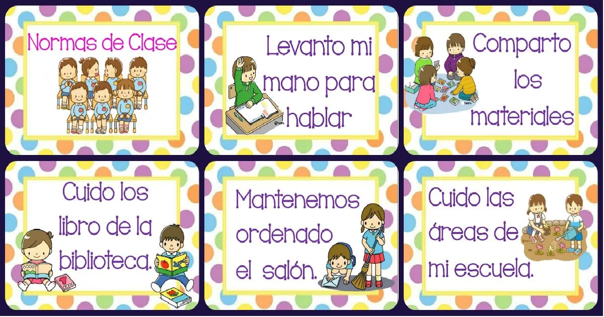 Normas de Clase o Salón listas para imprimir. Motivo Fumira. – Imagenes  Educativas