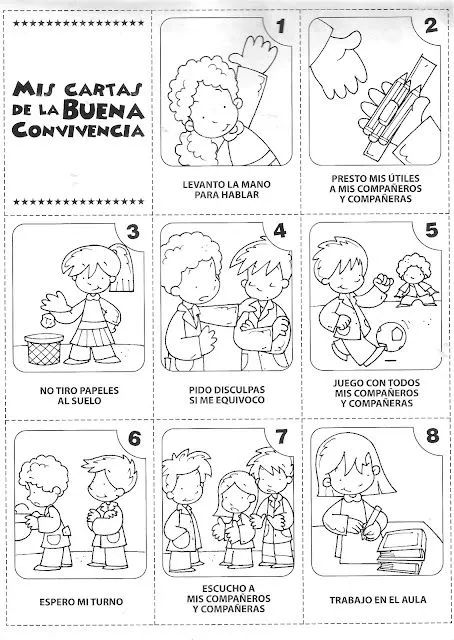 Normas De Convivencia En El Aula.dibujos Para Colorear