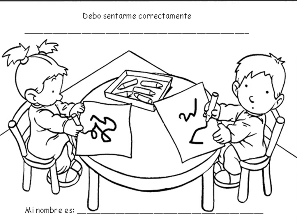 Normas de convivencia escolar para colorear - Imagui