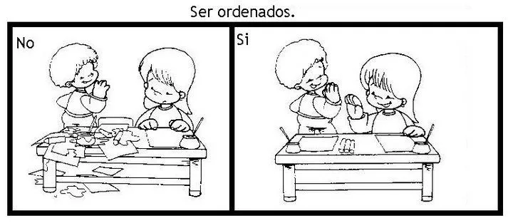 Normas de convivencia para niños para colorear - Imagui