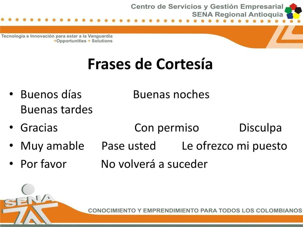 Normas de Cortesía Serafín Montoya Instructor SENA - ppt descargar