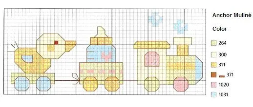 Norobe: Babero a punto de cruz