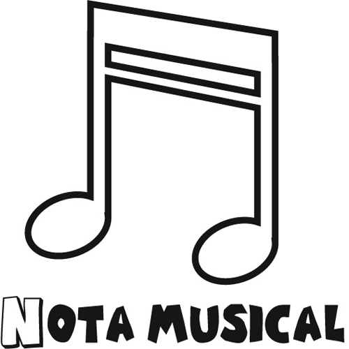 Nota musical para colorear