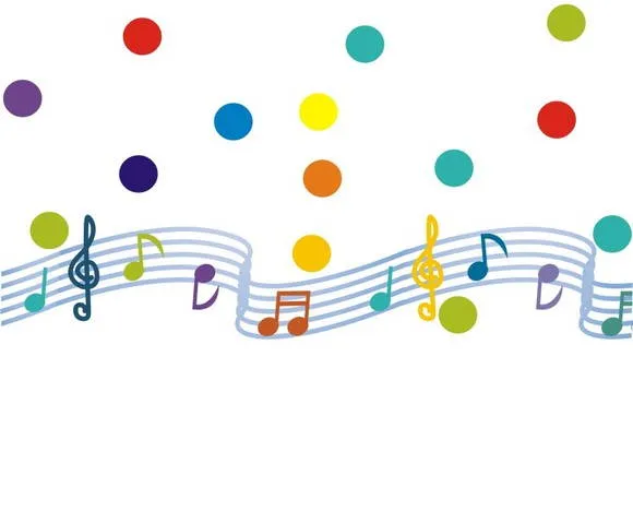 Notas musicais coloridas - Imagui