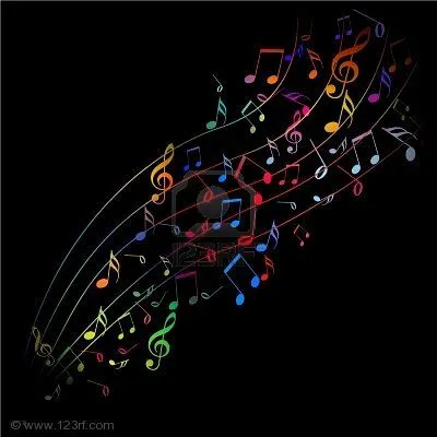 notas musicales animadas de colores