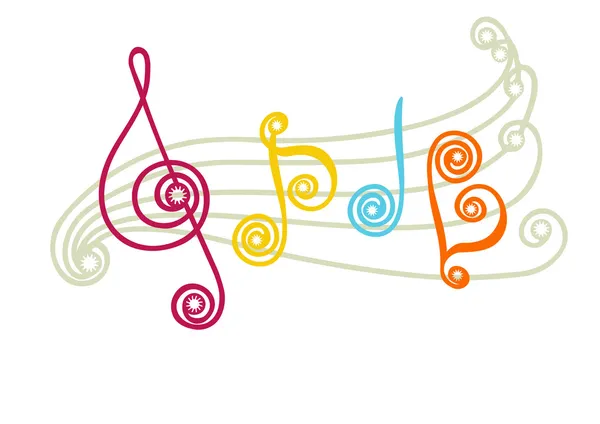 notas musicales graciosos — Vector stock © Ghenadie #1292986