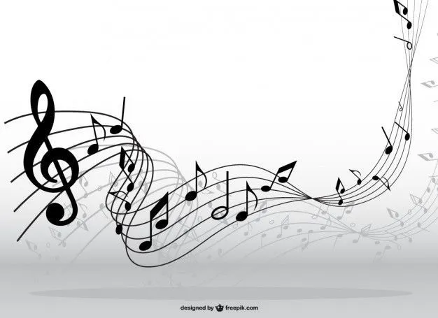 Notas musicales en movimiento | Laminas Vintage | Pinterest