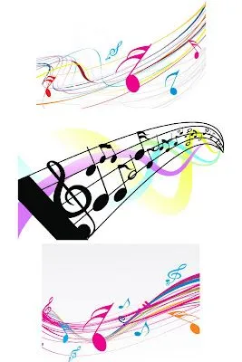 Notas musicales en vector (Vector Musical Notes) | Recursos 2D.