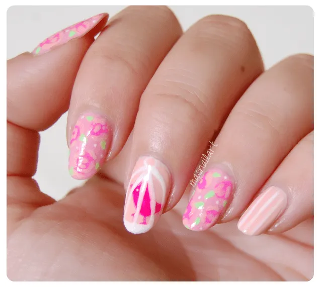 NOTD: Uñas con rosas y pajarito enjaulado estilo vintage. - Paperblog