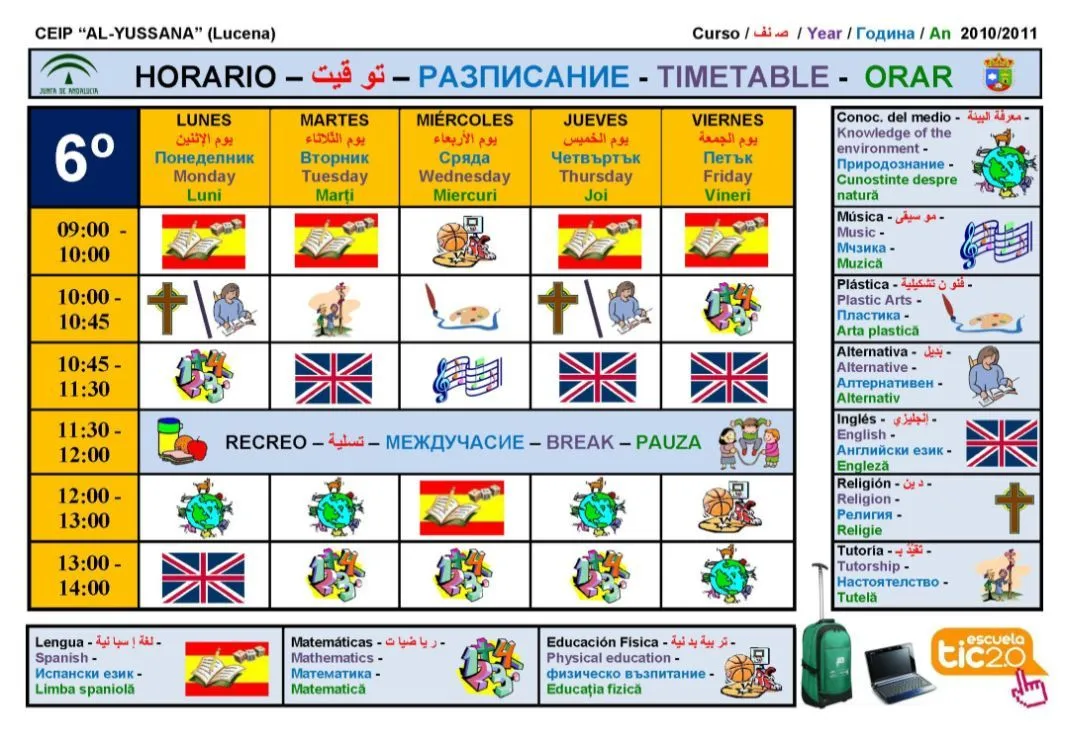 NOTIBLOG: HORARIOS 2010-2011. PRIMARIA.