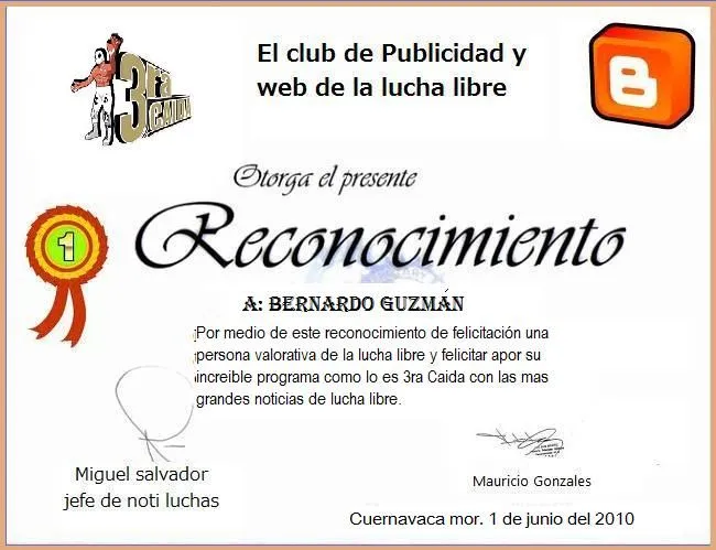 Notiluchas:Las mejores: RECONOCIMIENTO A...