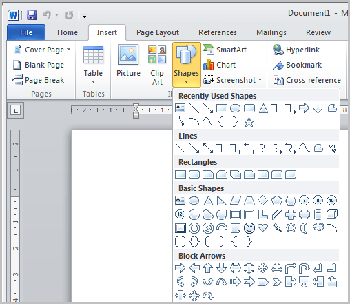 Nouslandia: Como crear diagramas de flujo en Microsoft Word