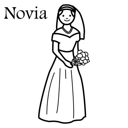 Novia y novio dibujo - Imagui