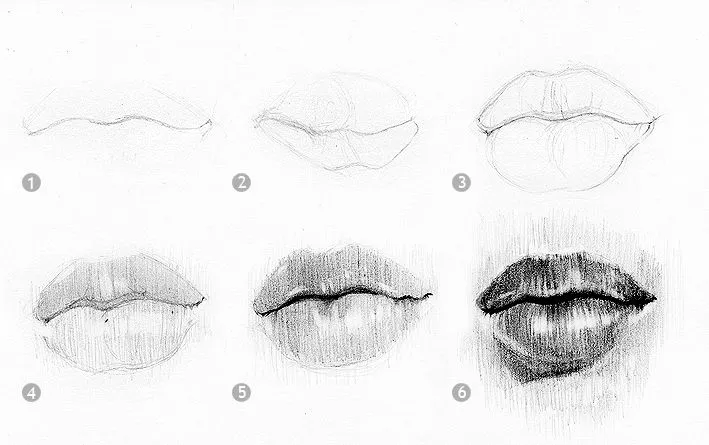 Dibujo de unos labios - Imagui