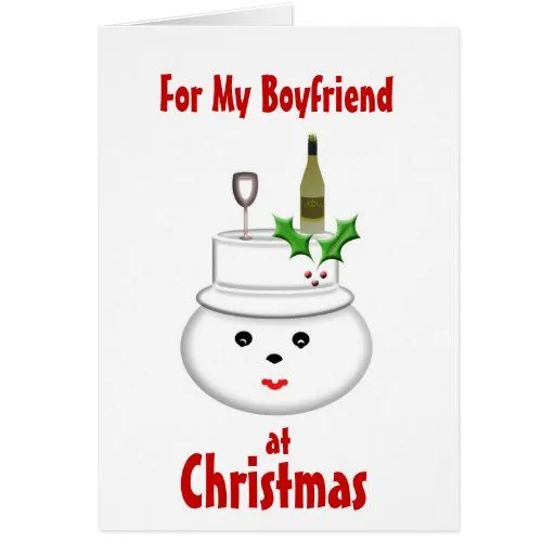 Para mi novio en la tarjeta de Navidad de Zazzle.