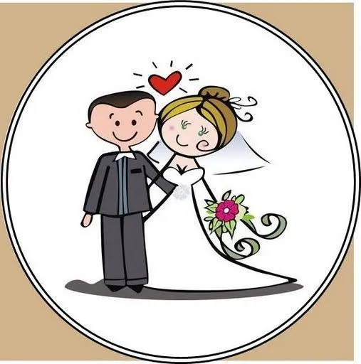 Dibujos graciosos novios boda - Imagui