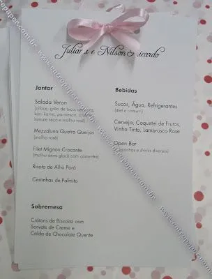 Novo modelo de cardápio | Entrepaper