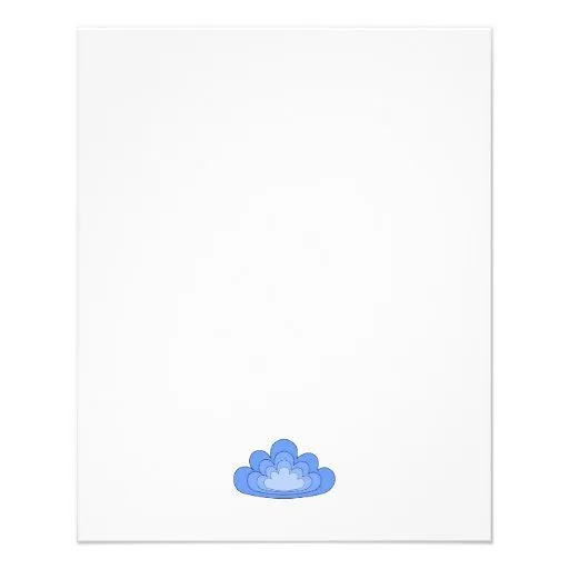 Nube azul en el fondo blanco tarjetas informativas de Zazzle.