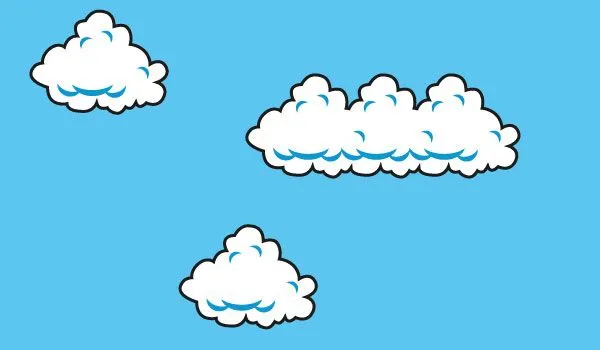 Nubes vectorizadas con estilo cartoon – Puerto Pixel | Recursos de ...