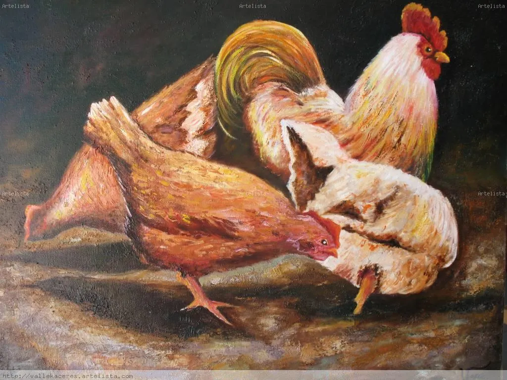 NUM. 3.160 - LAS GALLINAS DE MI MADRE jesus valle julian - Artelista.