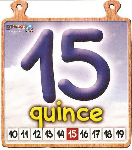 Número quince, 15. | El mundo de los números. Para niños, colorear ...