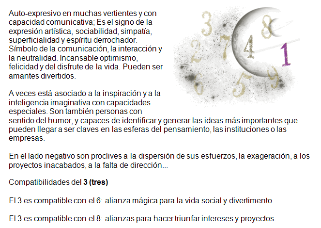 Numerología 3 - Significado del número tres