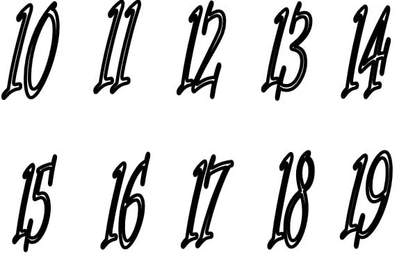 Números del 10 al 19 para imprimir - Imagui