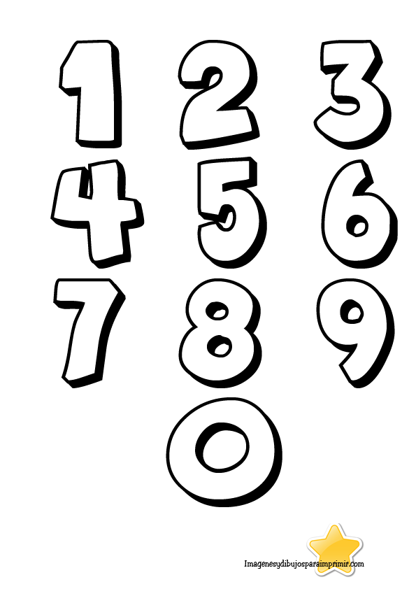 Plantillas de números para imprimir - Imagui