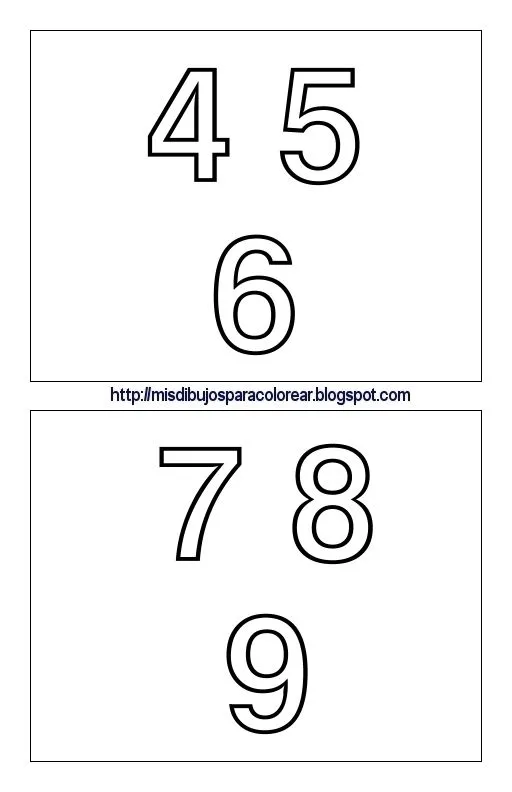 Números de 1 a 10 para imprimir - Imagui