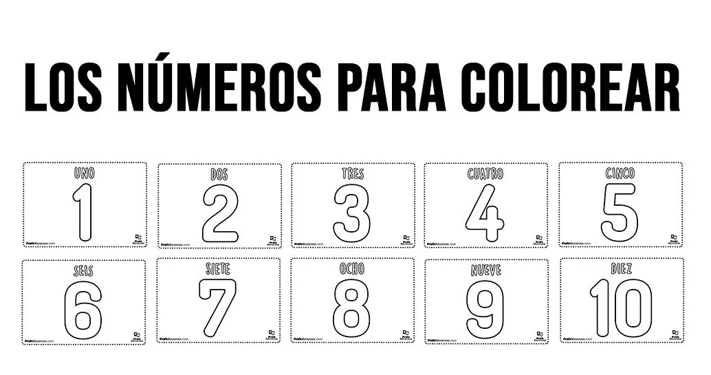 Los Números para Colorear | Números para imprimir y colorear