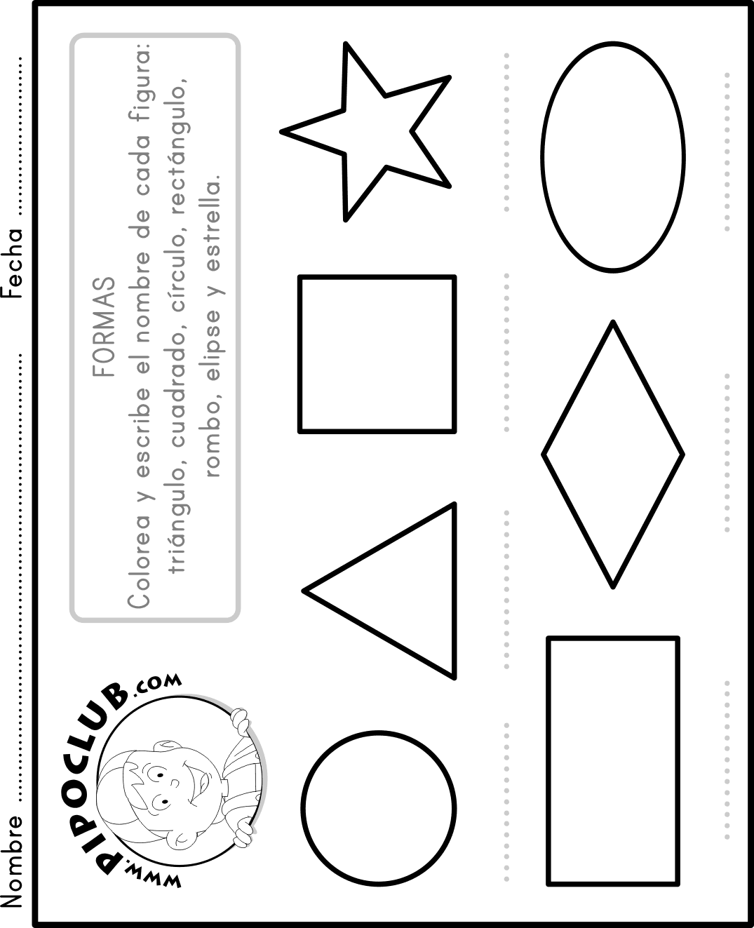 Números con formas para imprimir - Imagui