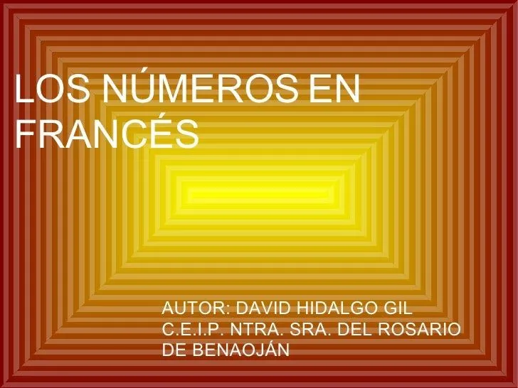 NUMEROS EN FRANCÉS