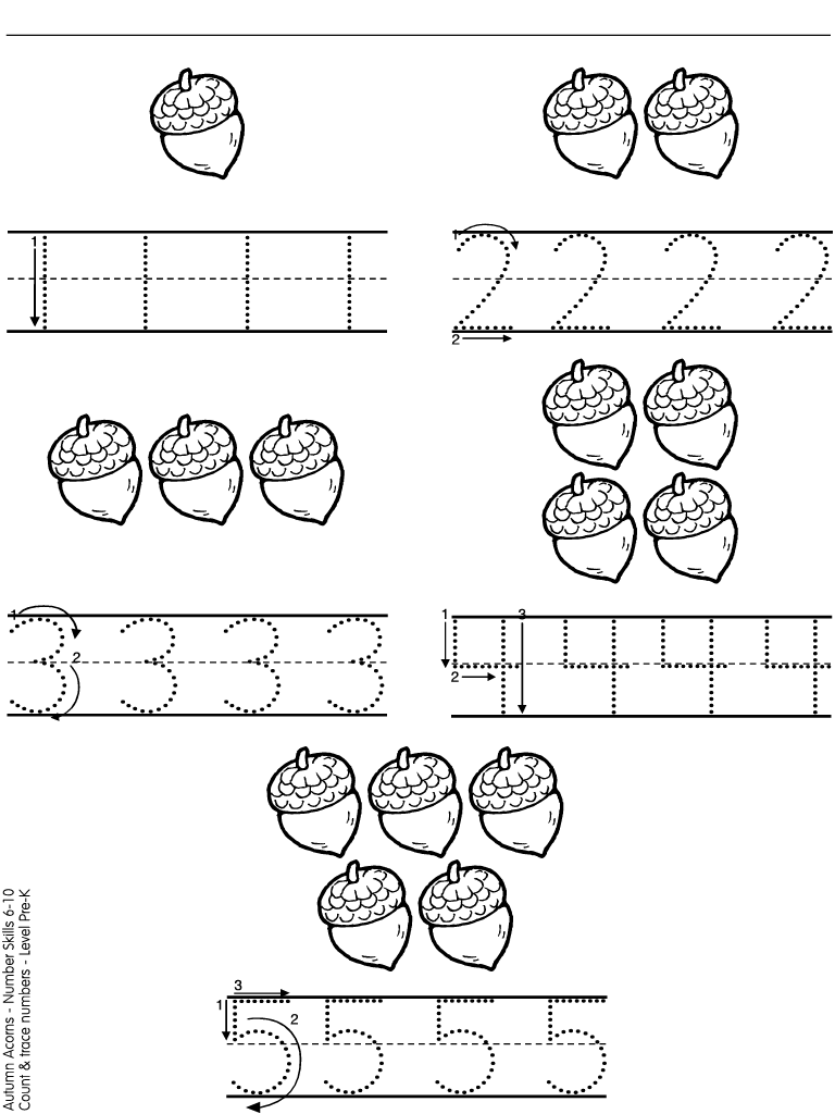 Numeros del 1 al 5 - Imagui