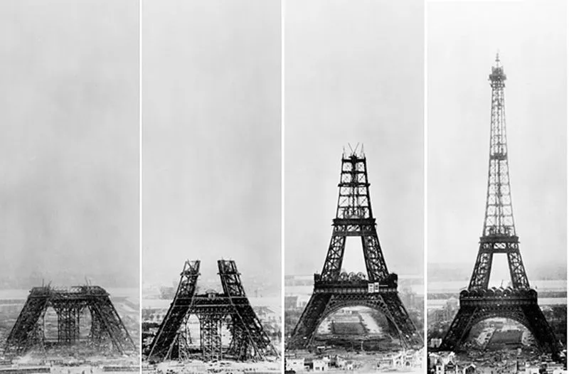 nuncalosabre: Construyendo la Torre Eiffel