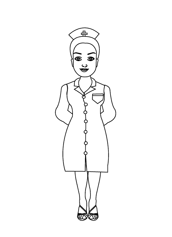 Nurse dibujo para colorear - Imagui