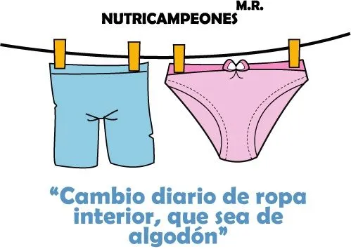 NUTRICAMPEONES: USO DE ROPA INTERIOR DE ALGODON