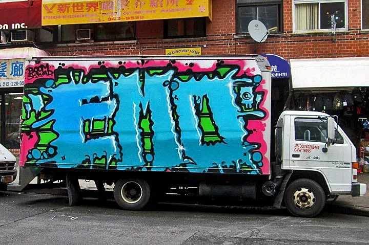 NYC's stylish graffiti trucks & vans with Xabu, JR, Grocer, Emo & more