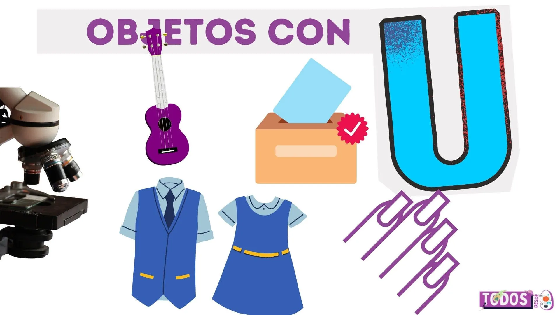 Objetos con U - Lista de Palabras y Dibujos | TD0