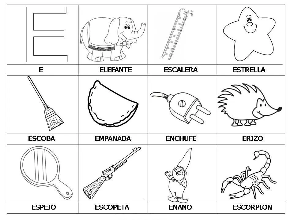 Dibujos faciles por la letra e - Imagui