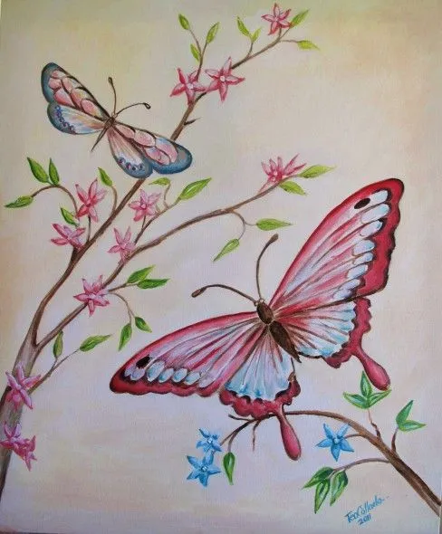 Obra de arte: DOS MARIPOSAS II Artistas y arte. Artistas de la tierra