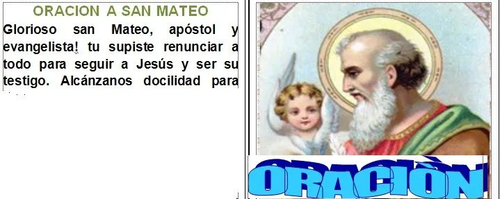 obras: oracion a san mateo