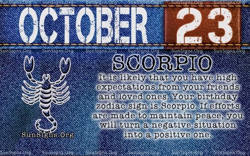 October 23 Birthday Horoscope Personality | Sun Signs