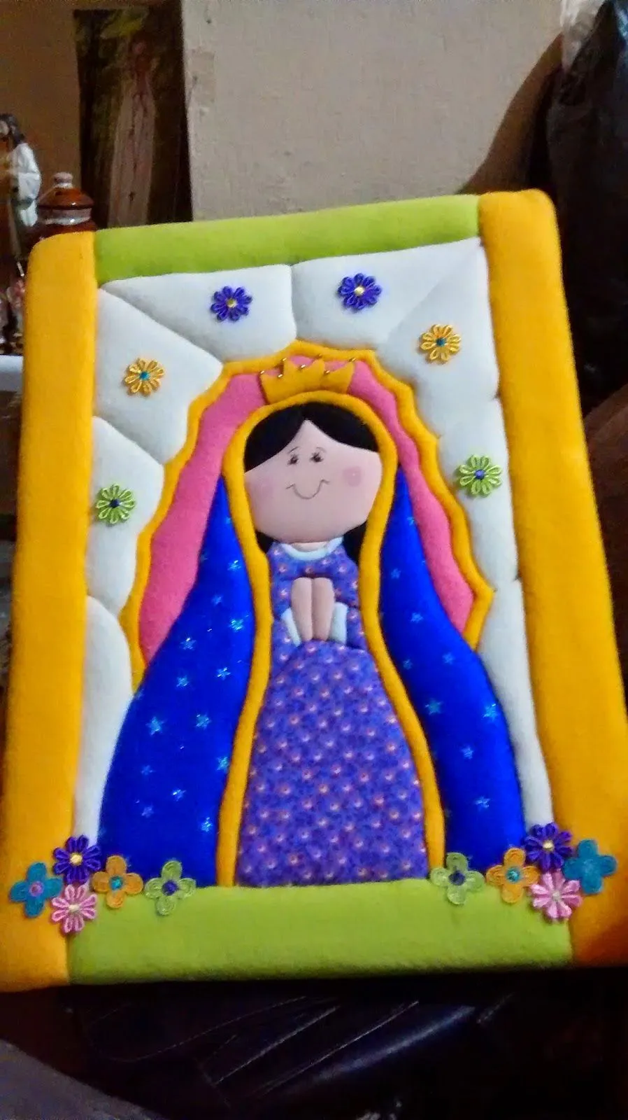 OFERTA DE CUADROS EN ARTE PATCHWORK " VIRGEN DE GUADALUPE ...