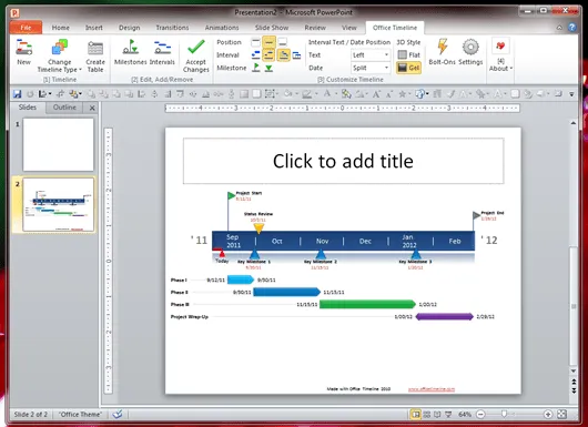 Office Timeline, add-on para PowerPoint